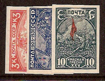 Soviet Russia - 1917-1944 YEARS 1930-2 Scott 452-4 Michel 394-6B 
