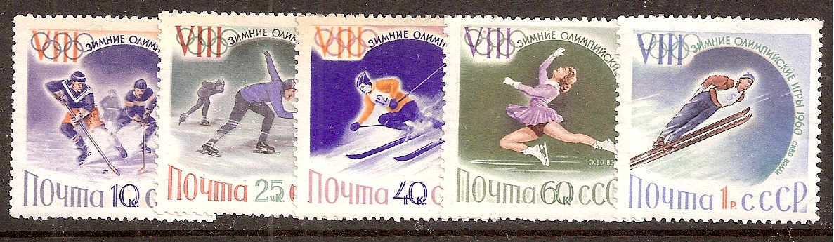 Soviet Russia - 1957-1961 YEAR 1960 Scott 2300-4 Michel 2317-21 