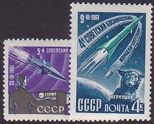 Soviet Russia - 1957-1961 YEAR 1961 Scott 2491-2 Michel 2497-8 