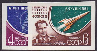 Soviet Russia - 1957-1961 YEAR 1961 Scott 2509-10imp' Michel 2521-2B 