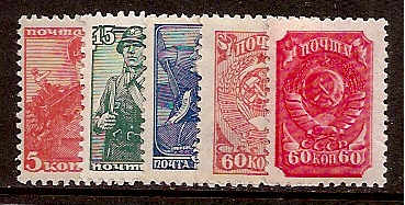 Soviet Russia - 1917-1944 YEAR  1939 Scott 734-8 
