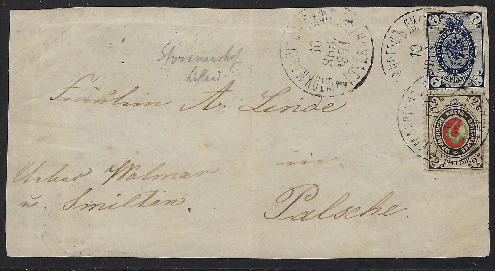 Offices and States - Wenden Wenden Postal History Scott 1891 