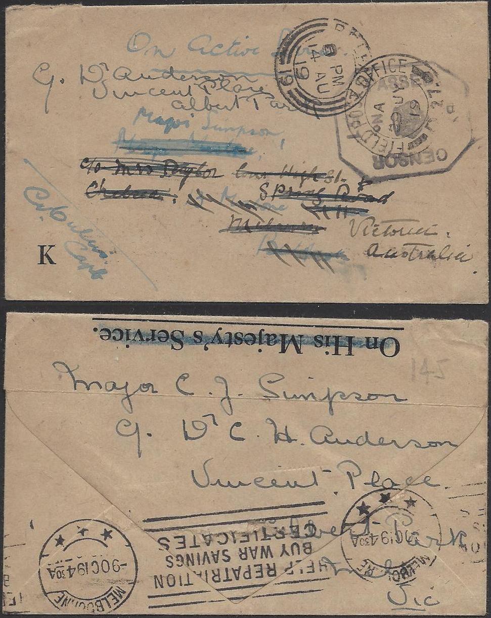 Russia Postal History - Allied Intervention. British forces in Caucasus Scott 02 