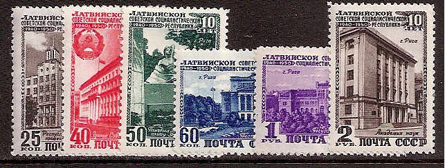 Soviet Russia - 1945-1956 YEAR 1950 Scott 1491-6 Michel 1494-9 