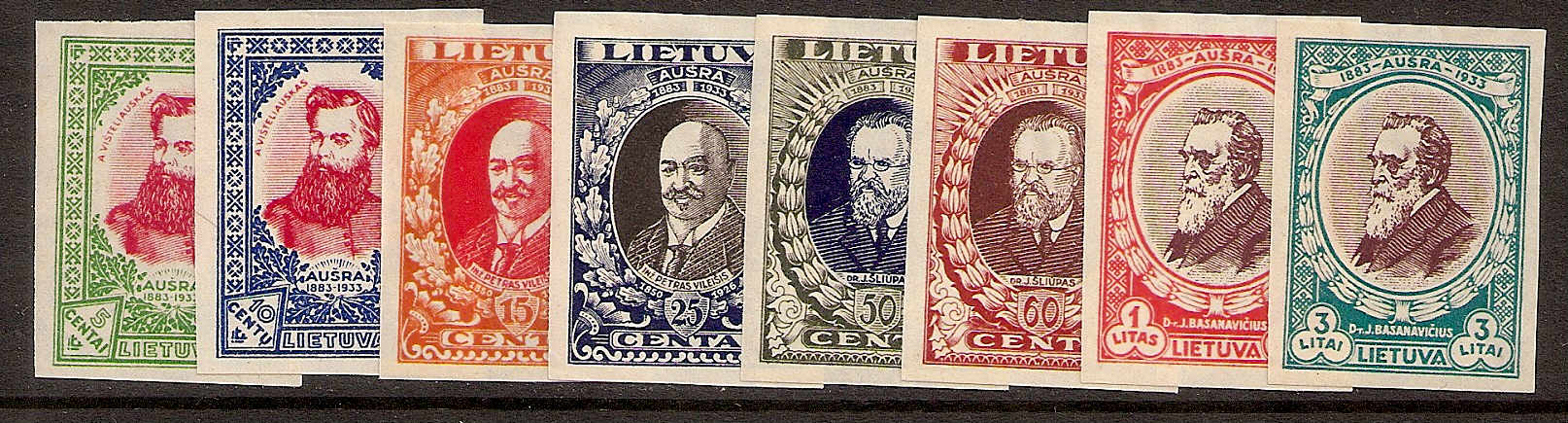 Baltic States LITHUANIA Scott 272a-7Ba Michel 356-63B 